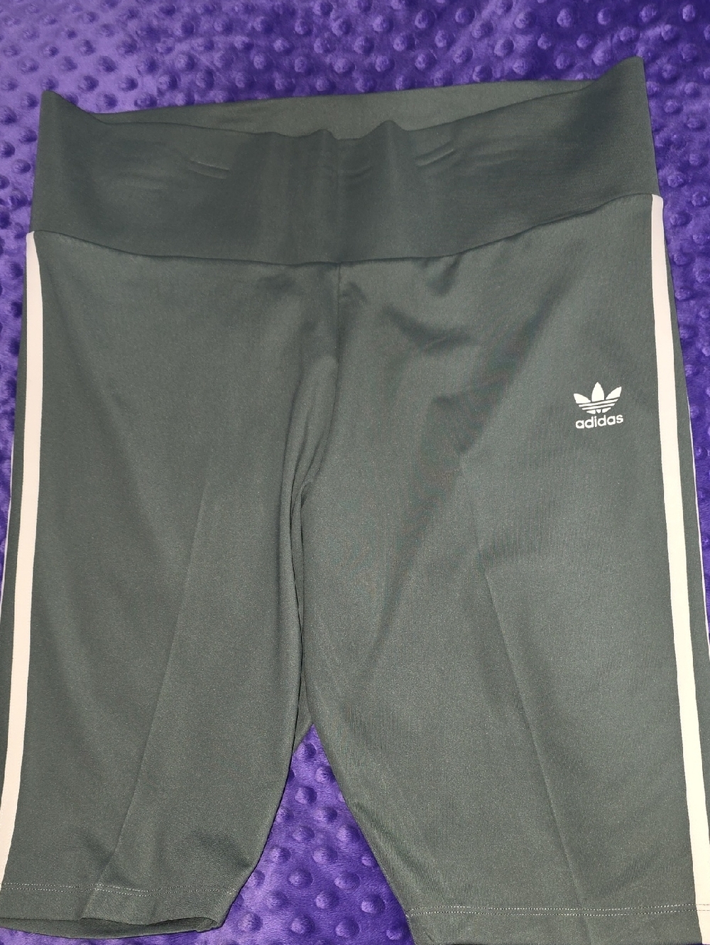 adidas GREY Bike Shorts with White Side Stripes